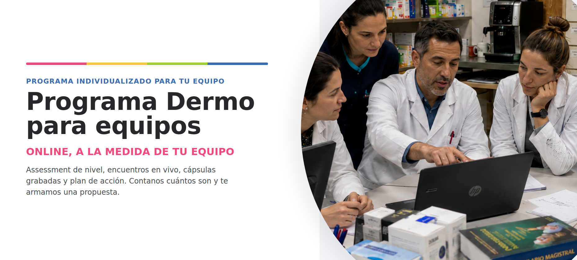 Programa Dermo para equipos, formación online individualizada